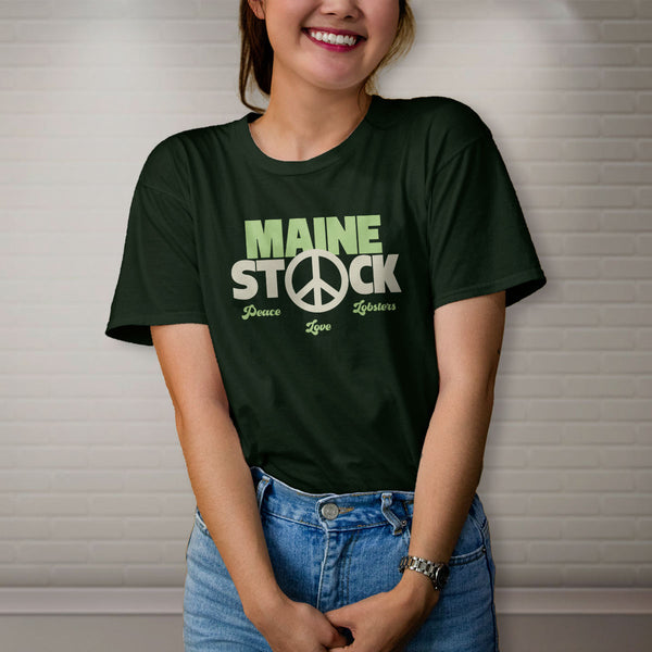 Maine Stock Wayne Stock T-Shirt Adult Unisex S-2X, ME Tshirt