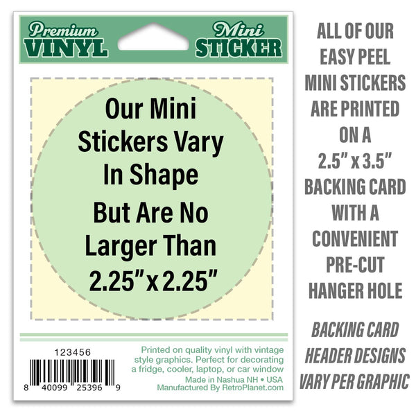 Maine Stock Wayne Stock Mini Vinyl Sticker, Party On!