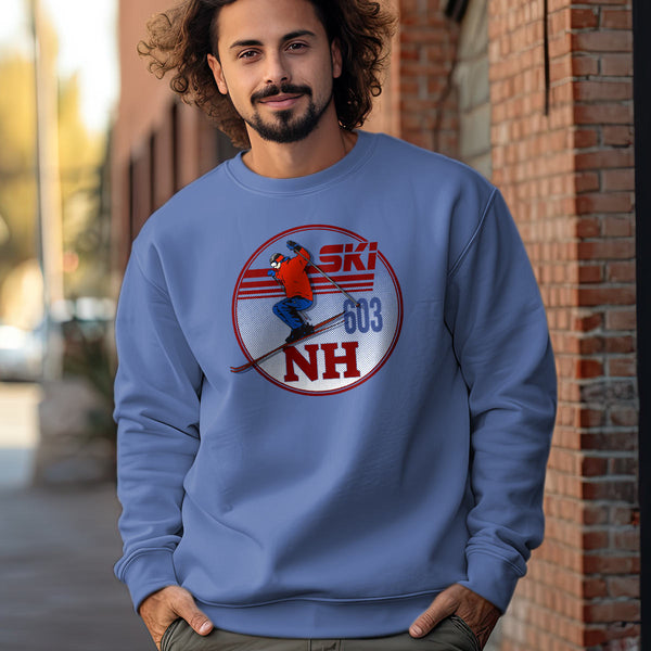 Ski New Hampshire 603 NH Retro Sweatshirt Adult Unisex S-XXL