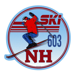 Ski New Hampshire 603 Die Cut Vinyl Sticker