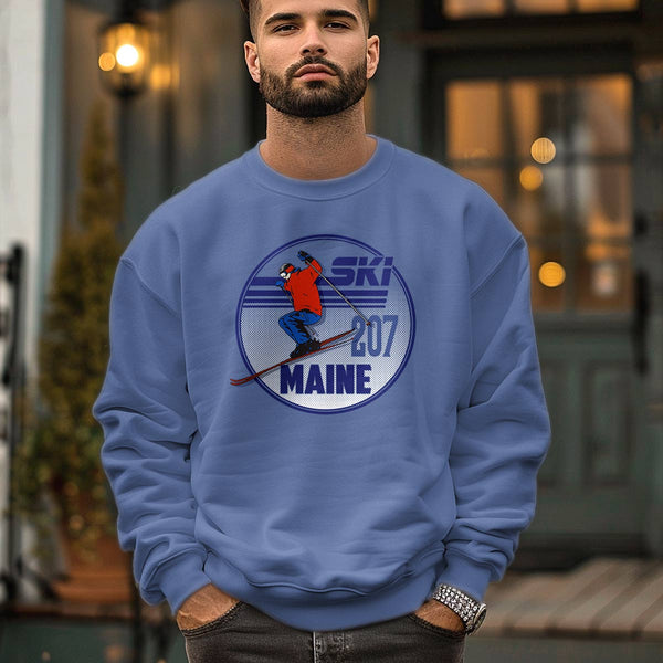 Ski Maine 207 ME Retro Sweatshirt Adult Unisex S-XXL