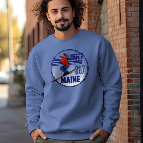 Ski Maine 207 ME Retro Sweatshirt Adult Unisex S-XXL