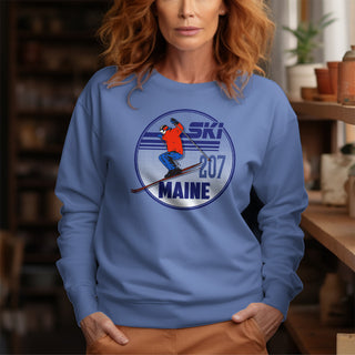 Ski Maine 207 ME Retro Sweatshirt Adult Unisex S-XXL