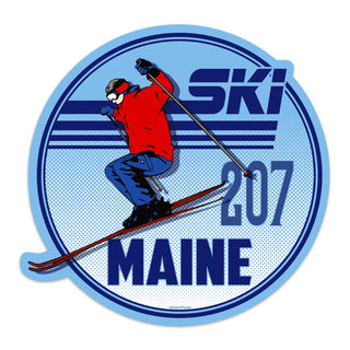 Ski Maine 207 Mini Vinyl Sticker