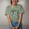 Ski Vermont 802 T-Shirt Adult Unisex Sage Green Tshirt, 100% Cotton, S-XXL