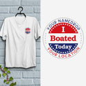 I Boated Today Personalized Name Drop T-Shirt Unisex S-2X