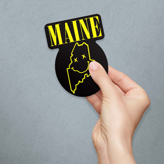 Maine Spirit Grunge Rock Die Cut Sticker