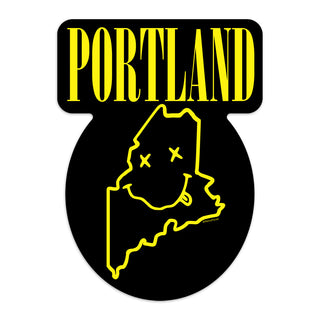 Portland Maine Spirit Nirvana Style Grunge Rock Die Cut Sticker