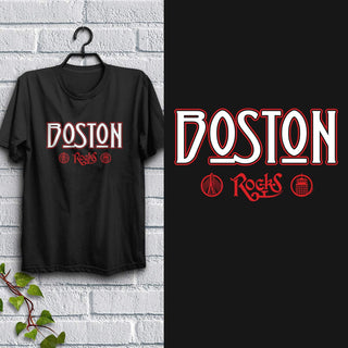 Boston Zeppelin Style Black T-Shirt, 100% Cotton, S-XXL, Unisex 100% Cotton, Unique Tshirts