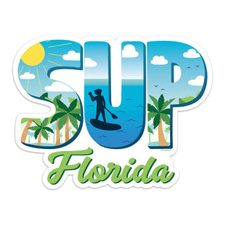 SUP Florida Die Cut Vinyl Sticker Stand Up Paddleboard