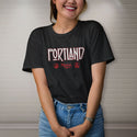 Portland Maine Zeppelin Style Black T-Shirt, 100% Cotton, S-XXL, Unisex Vacationland Unique Tshirts