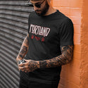 Portland Maine Zeppelin Style Black T-Shirt, 100% Cotton, S-XXL, Unisex Vacationland Unique Tshirts