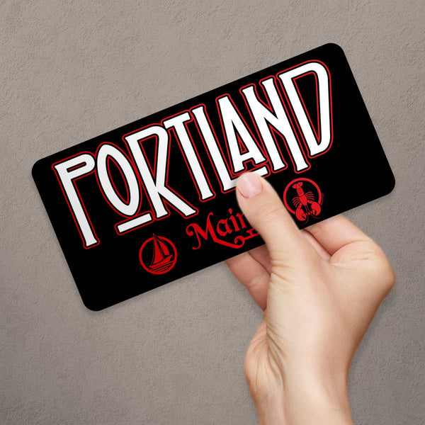 Portland Maine Zeppelin Style Die Cut Vinyl Sticker