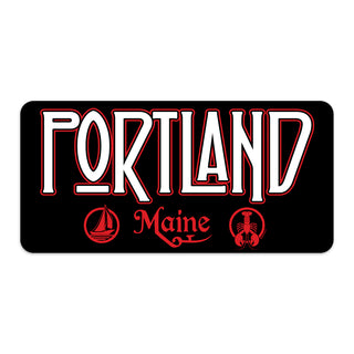 Portland Maine Zeppelin Style Vinyl Mini Sticker