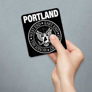 Portland Maine Punk Rock Logo Ramones Style Die Cut Vinyl Sticker