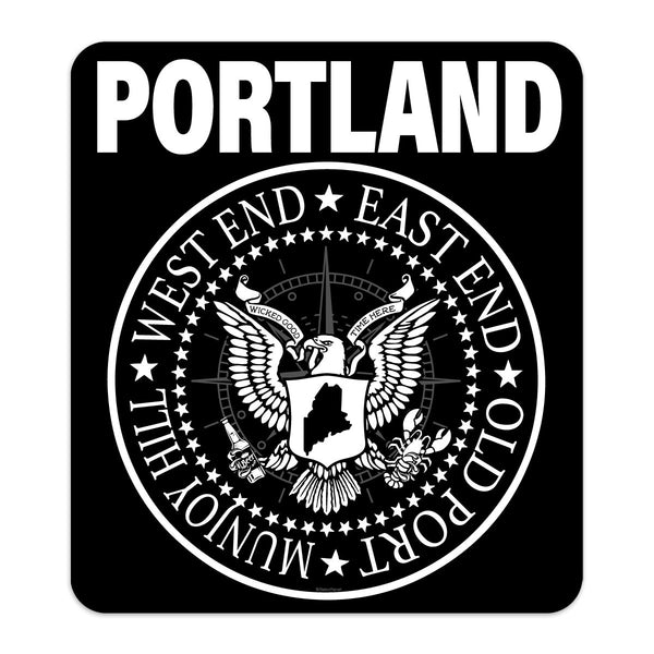 Portland Maine Punk Rock Logo Ramones Style Die Cut Vinyl Sticker