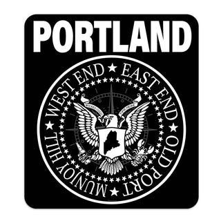 Portland Maine Punk Rock Logo Style Mini Vinyl Sticker