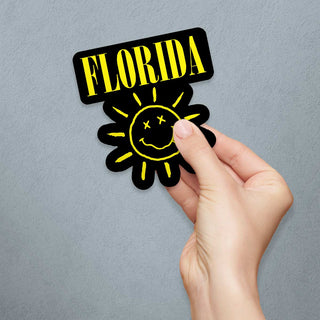 Florida Spirit Grunge Rock Style Die Cut Vinyl Sticker