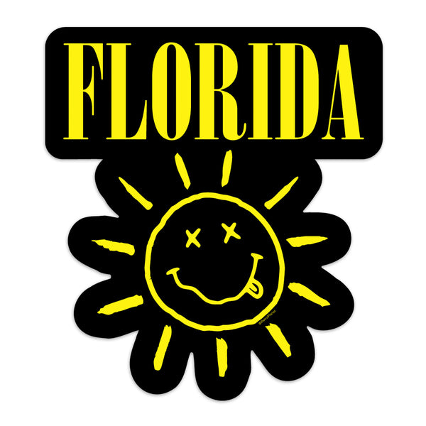 Florida Spirit Grunge Rock Style Mini Vinyl Sticker