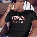 Florida Zeppelin Style Black T-Shirt, 100% Cotton, S-XXL, Unisex Vacationland Unique Tshirts