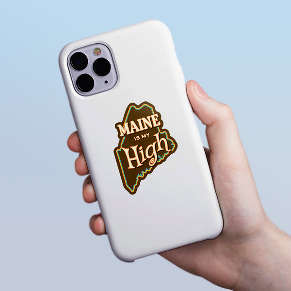 Maine Is My High Mini Vinyl Sticker