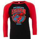 MDI Maine Lobsta Tour Baseball Jersey; Double-Sided, 100% Cotton, S-XXL, Unisex , Concert Tour Style