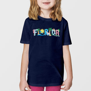 Florida Whimsical Animals T-Shirt, 100% Cotton, Youth Unisex XS-XL, Travel Souvenir Tshirts