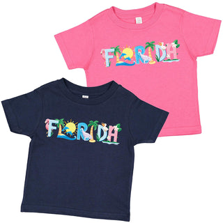 Florida T-Shirt: Whimsical Animals, Unisex Toddler 2T-5/6, Exclusive Retroplanet Design, FL T-shirts Kids Tshirts