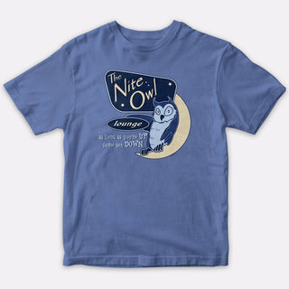 Nite Owl Lounge T-Shirt Adult Unisex S-2X 100% Cotton