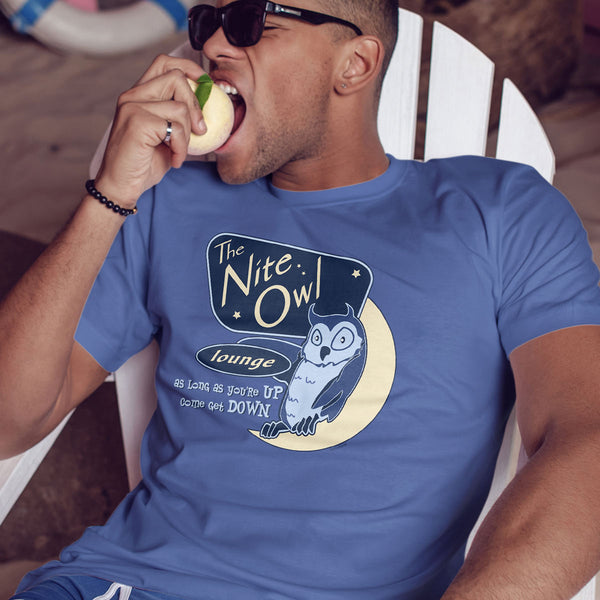 Nite Owl Lounge T-Shirt Adult Unisex S-2X 100% Cotton