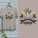 Retro Planet Garage Skull Wrenches T-Shirt Adult Unisex S-2X 100% Cotton