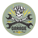 Retro Planet Garage Skull Wrenches Die Cut Vinyl Sticker