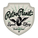 Retro Planet Speed Shop Garage Die Cut Vinyl Sticker