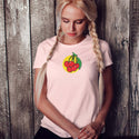 Women's Cherries Slim Fit T-shirt S-2X Fruit Design