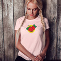 Women's Strawberries Slim Fit T-shirt S-2X Fruit Design