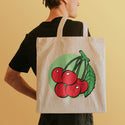 Fruit Fiesta Large Canvas Grocery Tote Market Bags