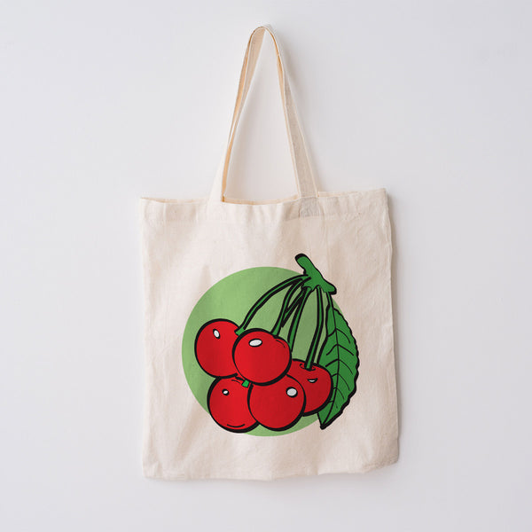 Fruit Fiesta Large Canvas Grocery Tote Market Bags