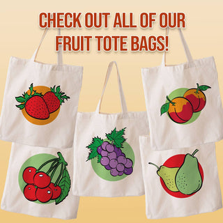 Fruit Fiesta Large Canvas Grocery Tote Market Totes