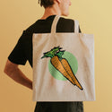 Very Veggie Canvas Grocery Tote Market Bags