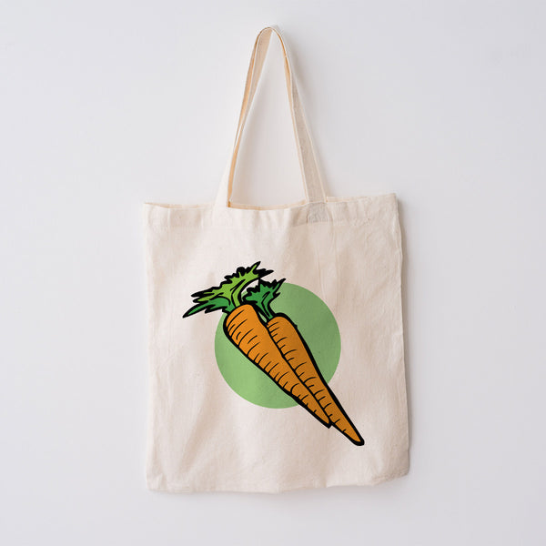 Very Veggie Canvas Grocery Tote Market Bags