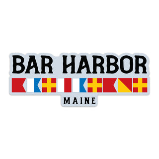 Bar Harbor Maine Nautical Flag Large Vinyl Bumper Sticker