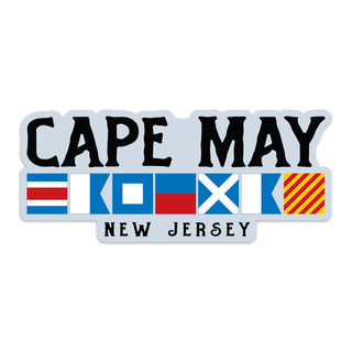 Cape May New Jersey Nautical Flag Large Vinyl Bumper Sticker