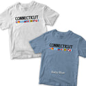 Connecticut Nautical Flags T-Shirt, Adult Unisex 100% Cotton, S-2X