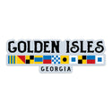 Golden Isles Georgia Nautical Flag Large Vinyl Bumper Sticker