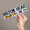 Hilton Head South Carolina Nautical Flag Large Vinyl Bumper Sticker