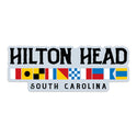 Hilton Head South Carolina Nautical Flag Large Vinyl Bumper Sticker