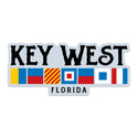 Key West Florida Nautical Flag Large Vinyl Bumper Sticker