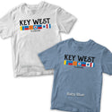 Key West Florida Nautical Flags T-Shirt, Adult Unisex 100% Cotton, S-2X