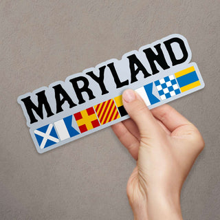 Maryland Nautical Flag Large Vinyl Bumper Sticker