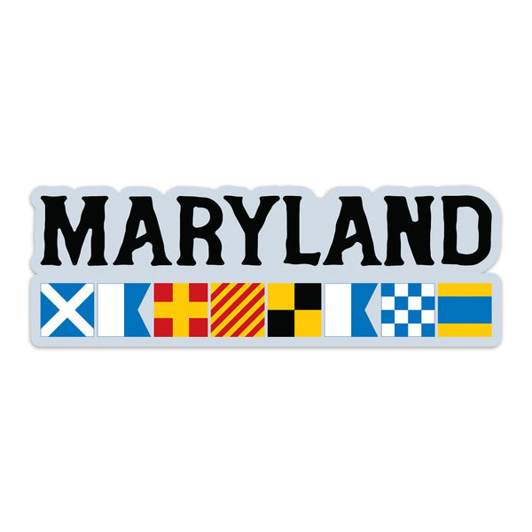 Maryland Nautical Flag Large Vinyl Bumper Sticker